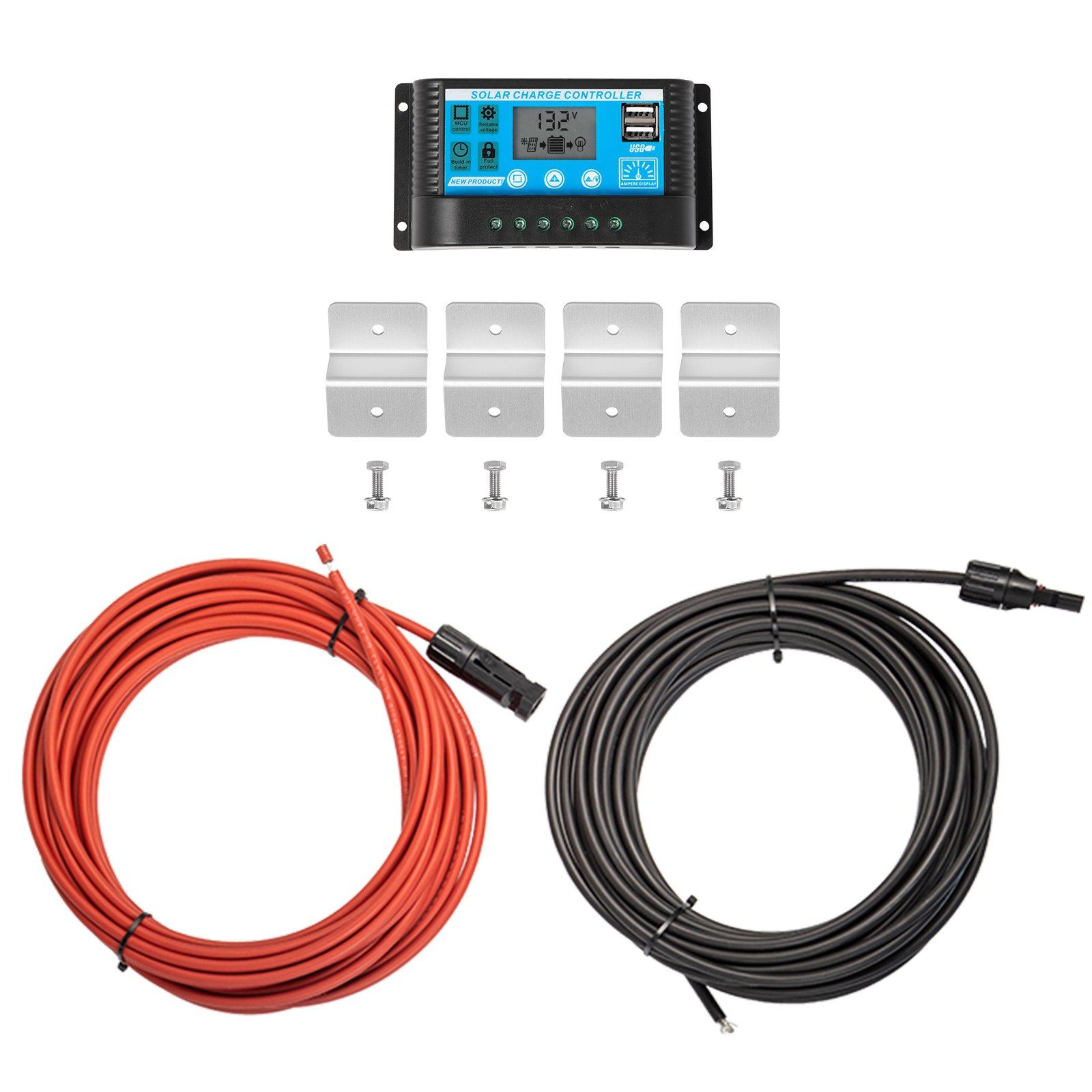 Vevor Solarpanel Kit Monokristallin Solarmodul 120w Max.18v 6,67a 113x67x3,5cm