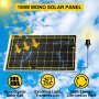 Vevor Solarpanel Kit Monokristallin Solarmodul 150w 18v 8,33a 148x67x3,5cm Pwm