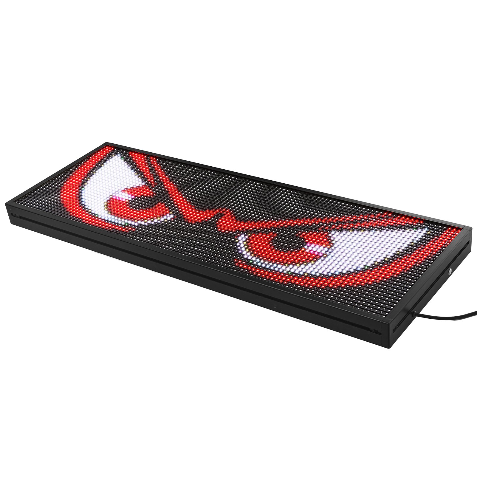 VEVOR programmierbare LED Zeichen P10 Vollfarbe flexibles digitales Scrolling Panel, DIY Anzeigetafel mit benutzerdefiniertem Textmuster und GIF & Bluetooth App Steuerung LED Laufschrift (99 x 35 cm)