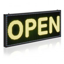 VEVOR programmierbare LED Zeichen P6 Vollfarbe flexibles digitales Scrolling Panel, DIY Anzeigetafel mit benutzerdefiniertem Textmuster und GIF & Bluetooth App Steuerung Laufschrift (990 x 412 mm)