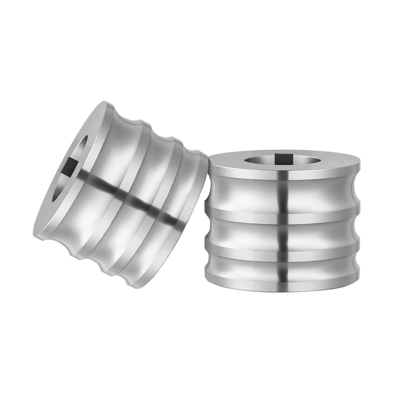 VEVOR Ersatzwalze Zubehörteile für Walzwerk 2 Gewölbte Walzen 3 Nutgröße, Zubehör für Schmuck-DIY-Werkzeuge, Hochwertiger Legierter Stahl, zum Pressen von Duktilen Metallen wie Gold Silber Messing