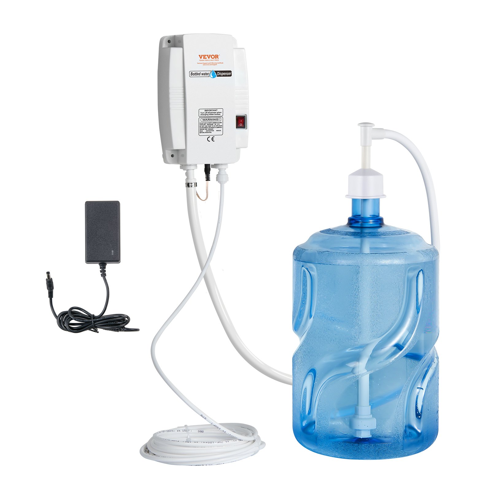 VEVOR elektrischer wasserspender pumpe mit einzelne Schlauch Elektrische Trinkwasserpumpe 35W Elektrische Wasserspenderpumpe 40 psi trinkwasser Pumpe für Wechselstrom 110 V, 230 V Gleichstrom 12 V
