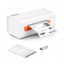 VEVOR Etikettendrucker 200 x 79 x 83 mm Thermodrucker 150 mm/s Etikettendrucker Versandetiketten Drucker Thermo-Direkt Etikettendruckgerät USB Automatisch