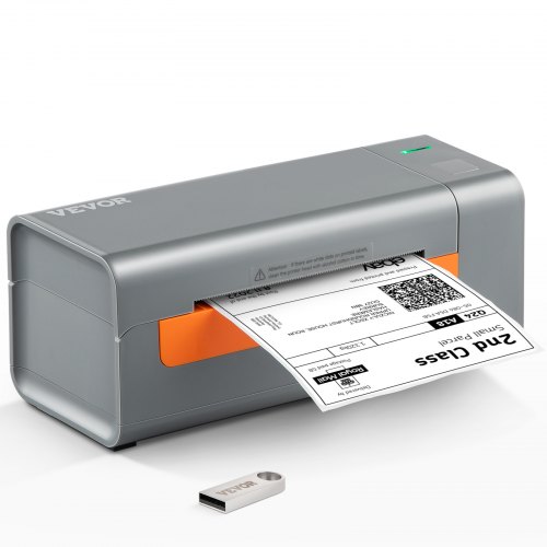 VEVOR Etikettendrucker 40-108 mm Thermodrucker 203 DPI Etikettendrucker 150 mm/s Versandetiketten Drucker Thermo-Direkt Etikettendruckgerät USB