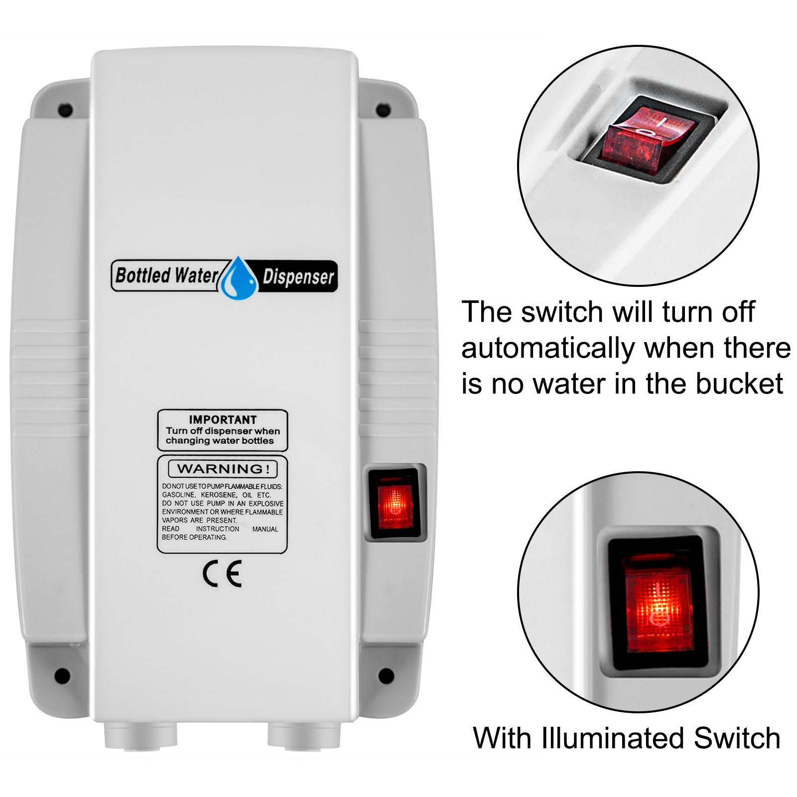 Flaschen Wasserspender Pumpe Trinkwasser Pumpe Flaschen Wasser System (2 Schläuche)