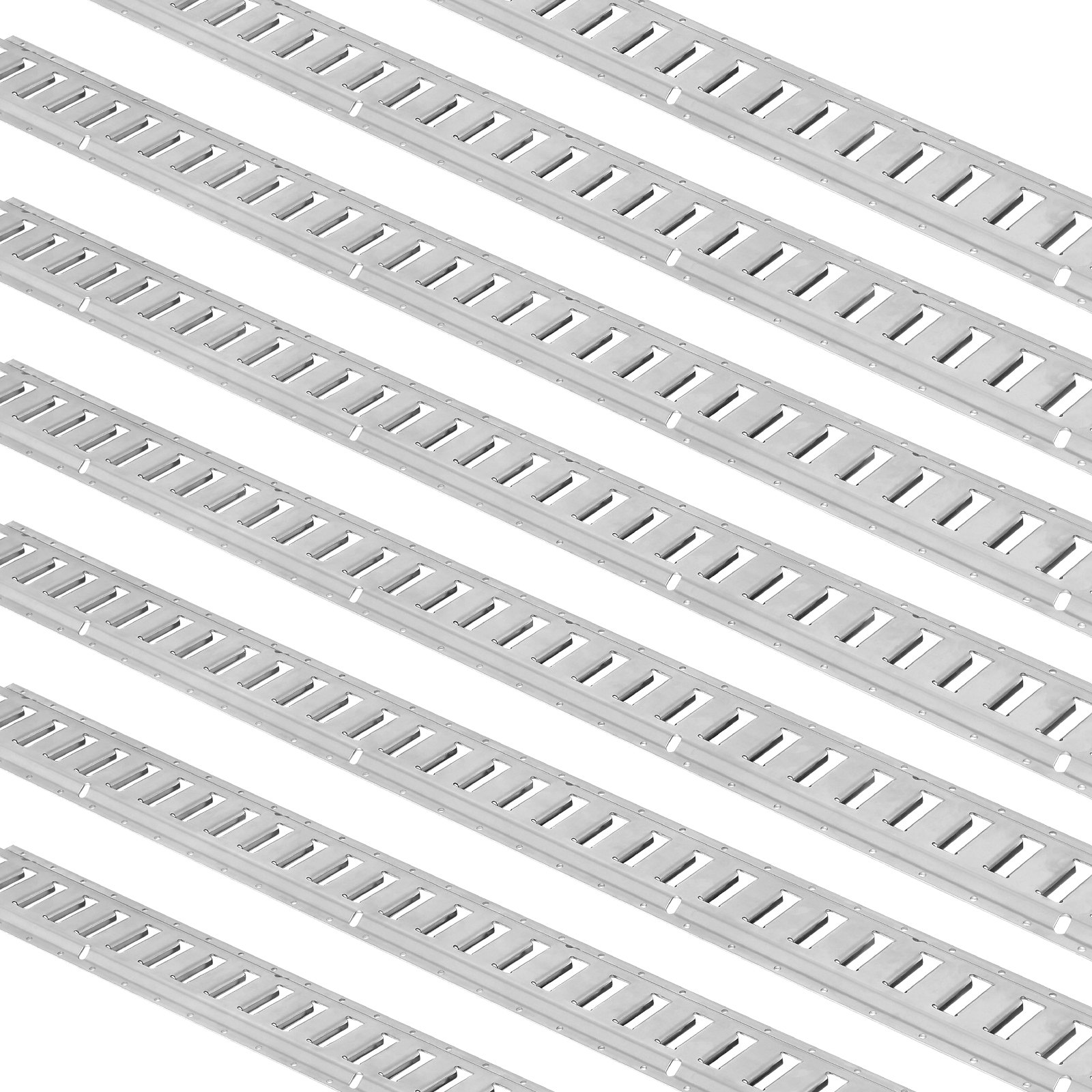 VEVOR Zurrschienen 34 Stk. Airlineschienen, Silber Transportschiene, 454 kg Max. Tragfähigkeit Ankerschiene, 1,52 m Schienenlänge Stäbchenzurrschiene zur Ladungssicherung für Anhänger und Wohnmobile
