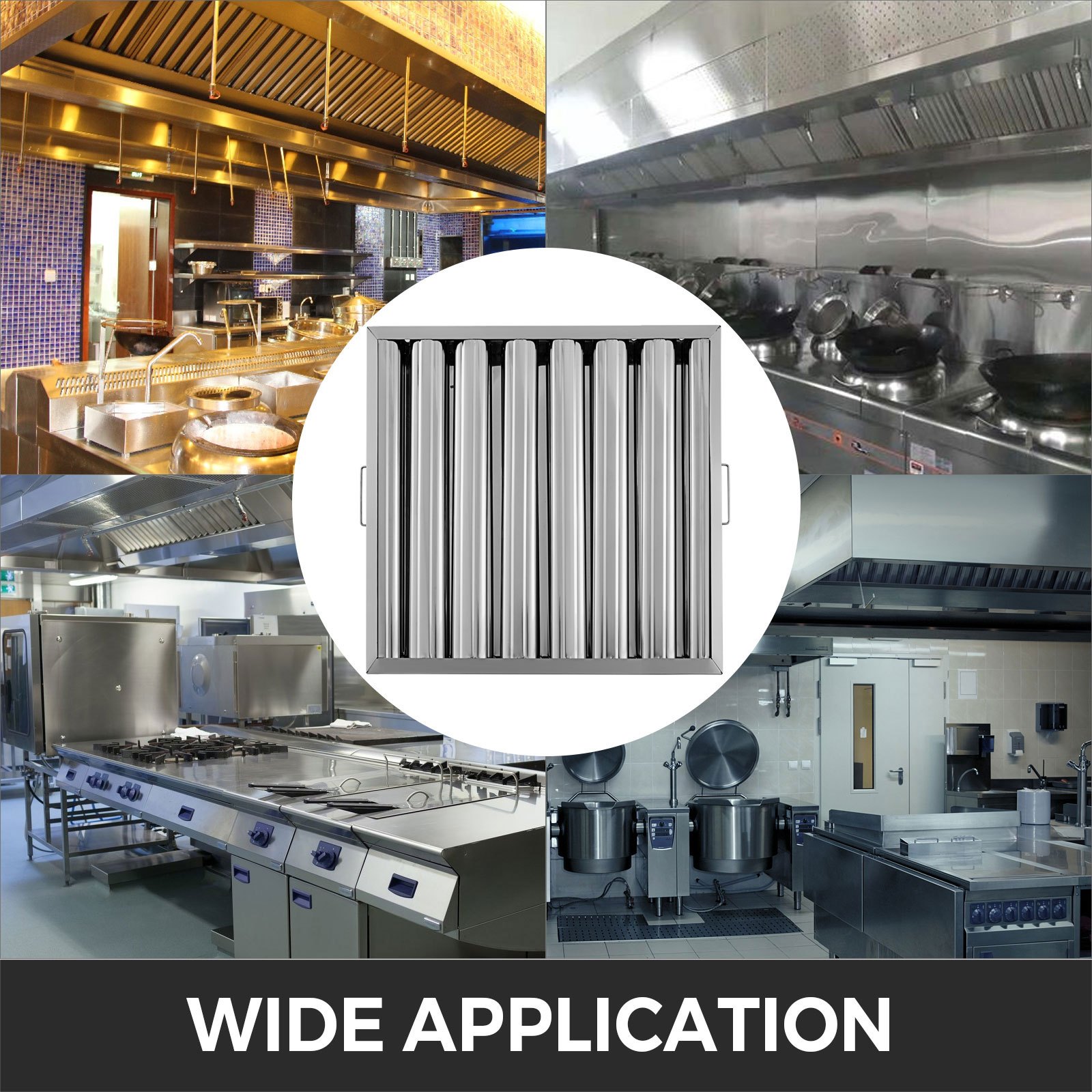 6x Flammschutzfilter 49x49cm Wandhaube Abzugshaube Lüftungsfilter Gastrofilter