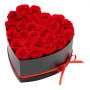 VEVOR Forever Flowers, 27 Preserved Roses in a Heart Shape Box, Eternal Flowers Immortal Bouquet Birthday Present for Delivery Prime Women Her Wife Mothers, Anniversary, Valentine's Day,Christmas, Red