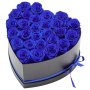 VEVOR Forever Flowers, 27 Preserved Roses in a Heart Shape Box, Eternal Flowers Immortal Bouquet Birthday Present for Women Her Wife Mothers, Anniversary, Valentine's Day,Christmas, Royal Blue