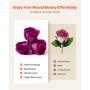 VEVOR 27x Ewige Rosen in Herzform Box, konservierter Blumenstrauß, Blumen Geschenkbox für ihre Frau, Mütter, Liebespartner, zur Hochzeit, zum Muttertag, Valentinstag, Weihnachten, dunkelviolett