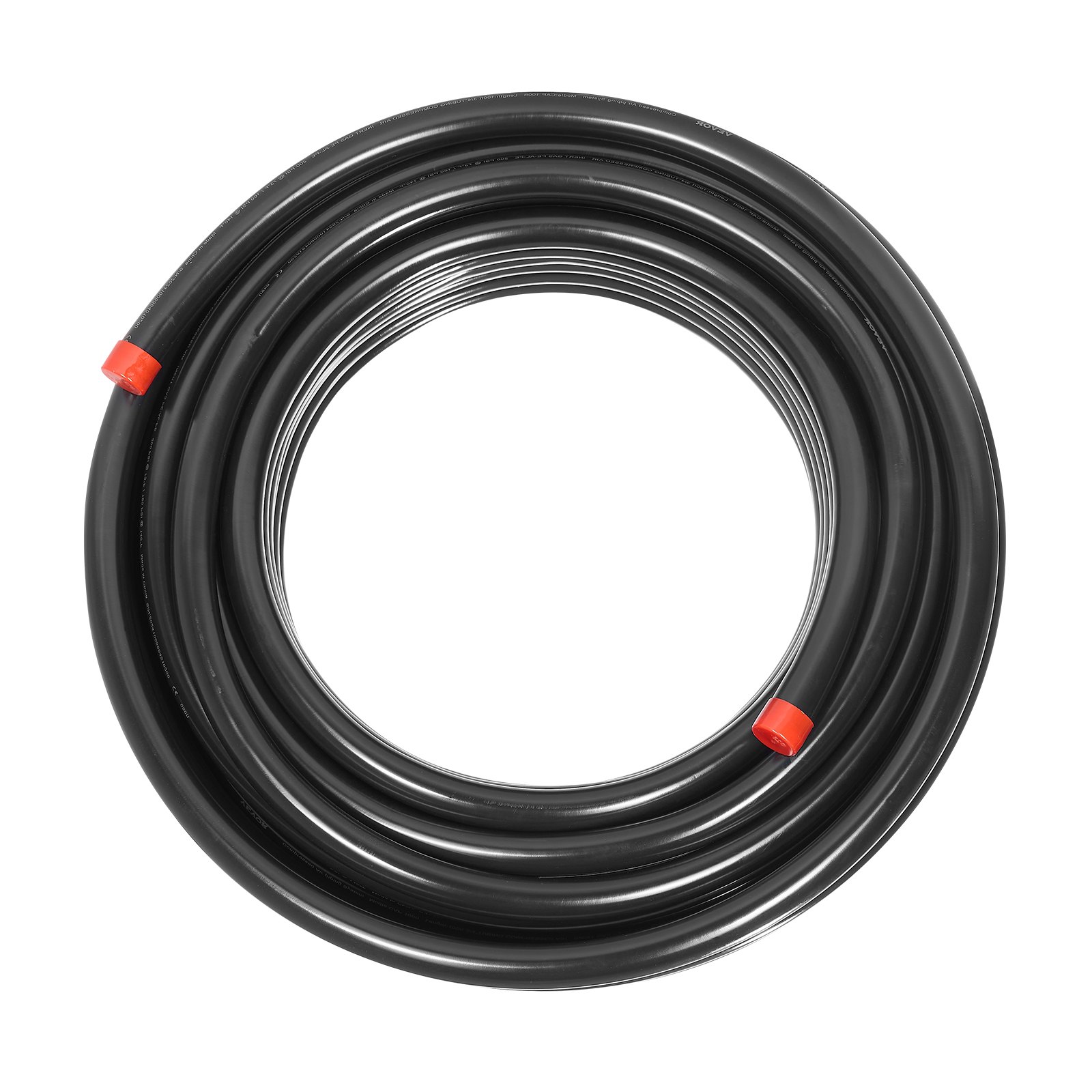 VEVOR Luftkompressor-Leitungssatz, 30,48 m x 19,05 mm Druckluftschlauch, HDPE-Aluminium-Druckluftrohrsystem, auslaufsicher, Druckluftleitungs-Schlauchsatz für Garagen und Werkstätten, schwarz