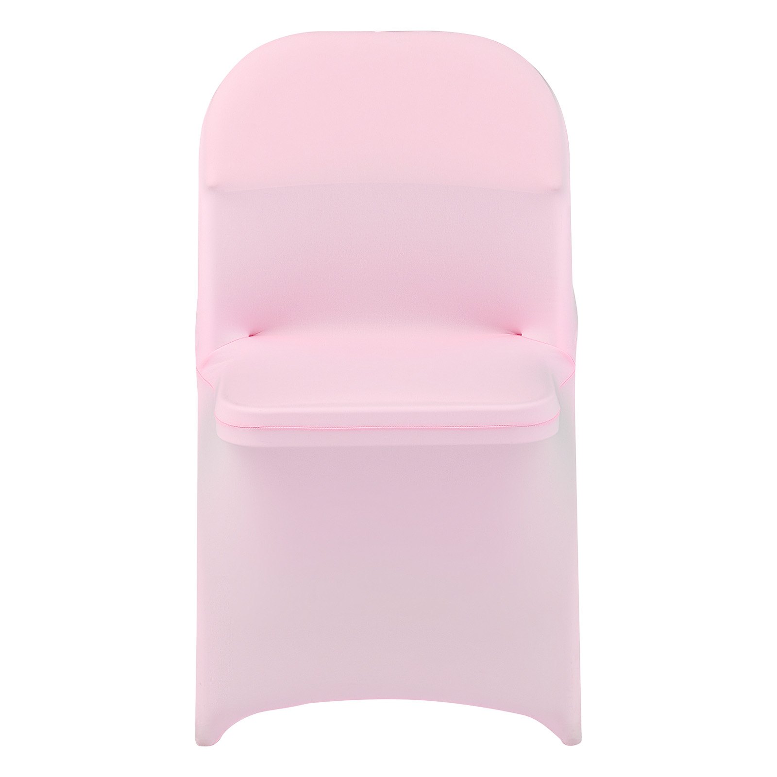 VEVOR Stuhlhussen Stuhlbezug Stretch 50 Stk. waschbarer & abnehmbarer Stuhlüberzug aus Polyester-Spandex für Hochzeitsfeiern Esszimmerbankette, passend für Klappstühle (45 x 46 x 77 cm) Pink