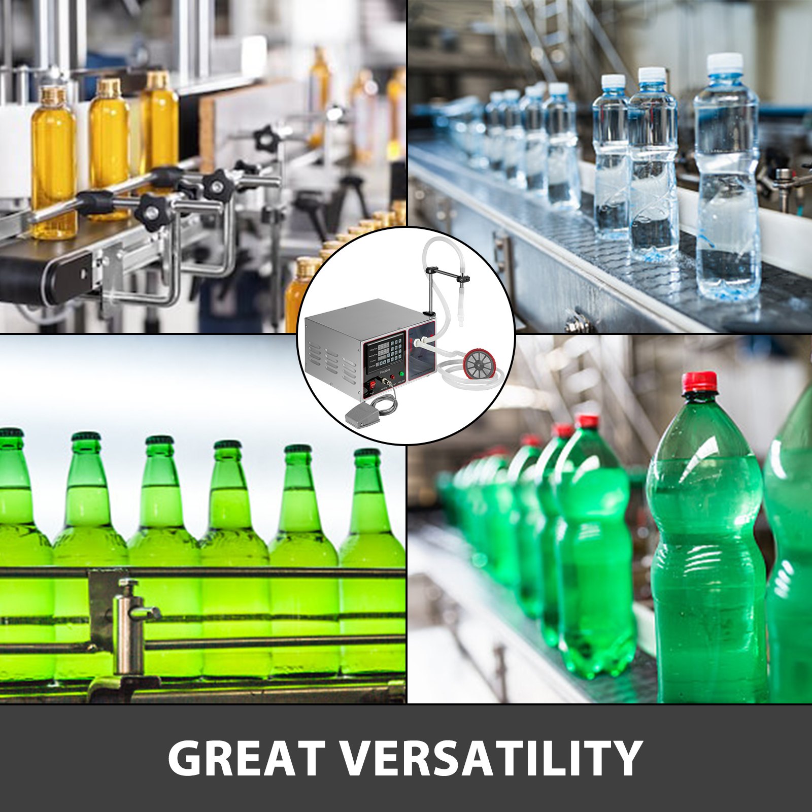 Füllmaschine Flüssigkeit Gfk17l 1 Düsen Hitzeschutz Edelstahl 30ml-17000ml