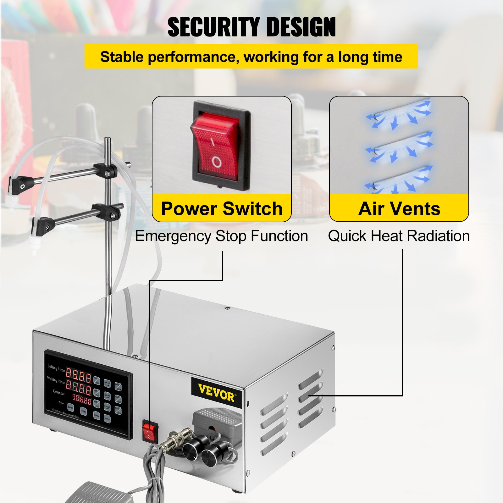 Füllmaschine Flüssigkeit Gfk280 Edelstahl Selbstsaugend Silikon5-3500ml