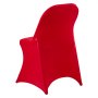 VEVOR Stuhlhussen Stuhlbezug Stretch 50 Stk. waschbarer & abnehmbarer Stuhlüberzug aus Polyester-Spandex für Hochzeitsfeiern Esszimmerbankette, passend für Klappstühle (45 x 46 x 77 cm) Rot