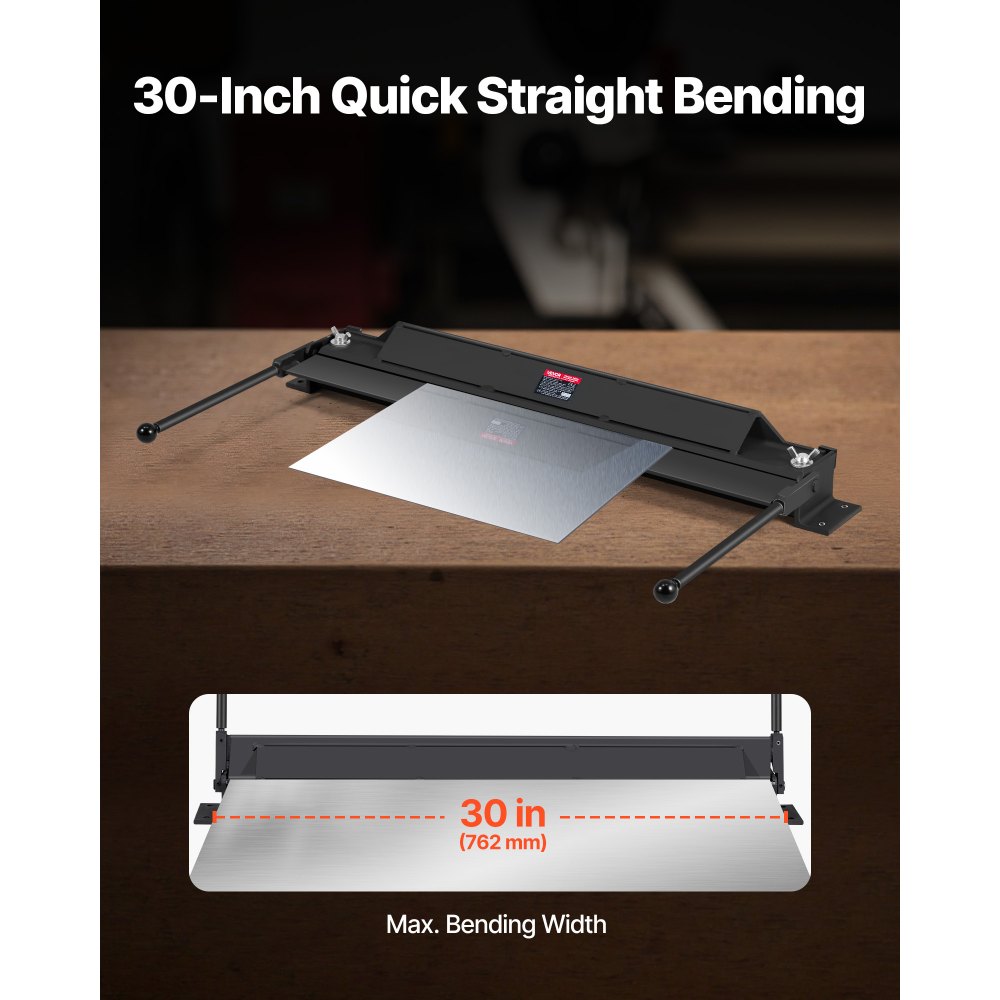 VEVOR Biegemaschine, 762 mm Blechbiegemaschine, 1,2-mm-Biegedicke, 0–135 Grad einstellbar, Metallbiegemaschine, kein Wackeln, robustes Aluminium-Biegegerät für präzises Stapelbiegen