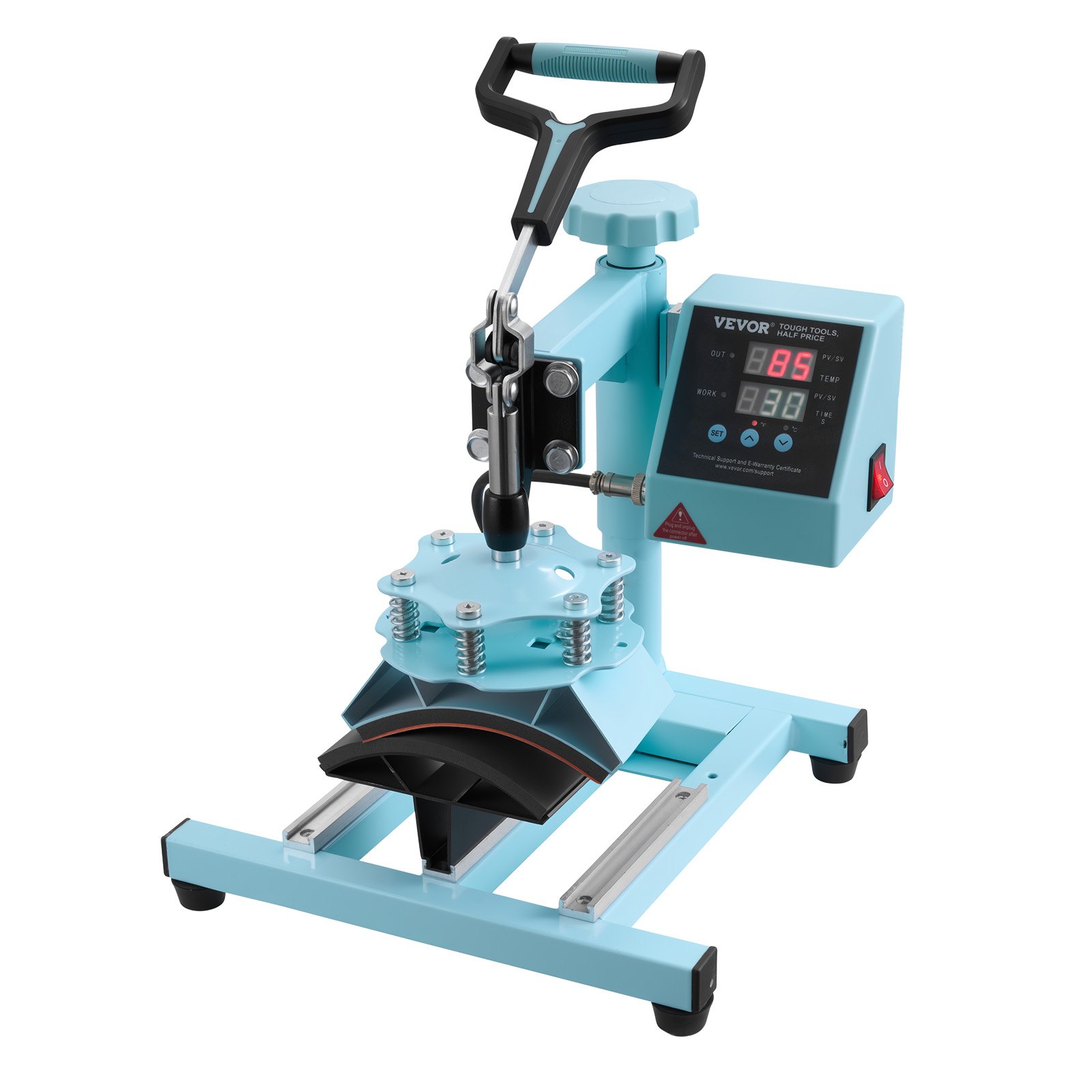 VEVOR Hitzepresse, 12 x 15 Zoll, 5-in-1-Wärmeübertragungsmaschine mit 30-oz-Tumbler-Presse, 360° wegschwenkbares T-Shirt-Pressen, digitale präzise Steuerung, für T-Shirts/Tassen/Hüte/Teller, grün