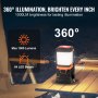 VEVOR LED-Campinglaterne, 1000 lm, 360°-Beleuchtung, 4 Beleuchtungsmodi, batteriebetriebene Campinglampe, Taschenlampe für den Außenbereich, ideal zum Wandern, Angeln, Stromausfälle & Reparaturen