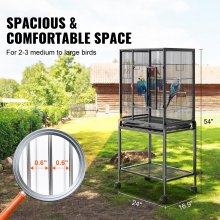 VEVOR Vogelvoliere 61x43x137cm Vogelkäfig aus Q195-Kohlenstoffstahl Vogelhaus für 2-3 mittelgroße bis große Vögel Voliere mit Schloss Vogelheim Vogelbauer