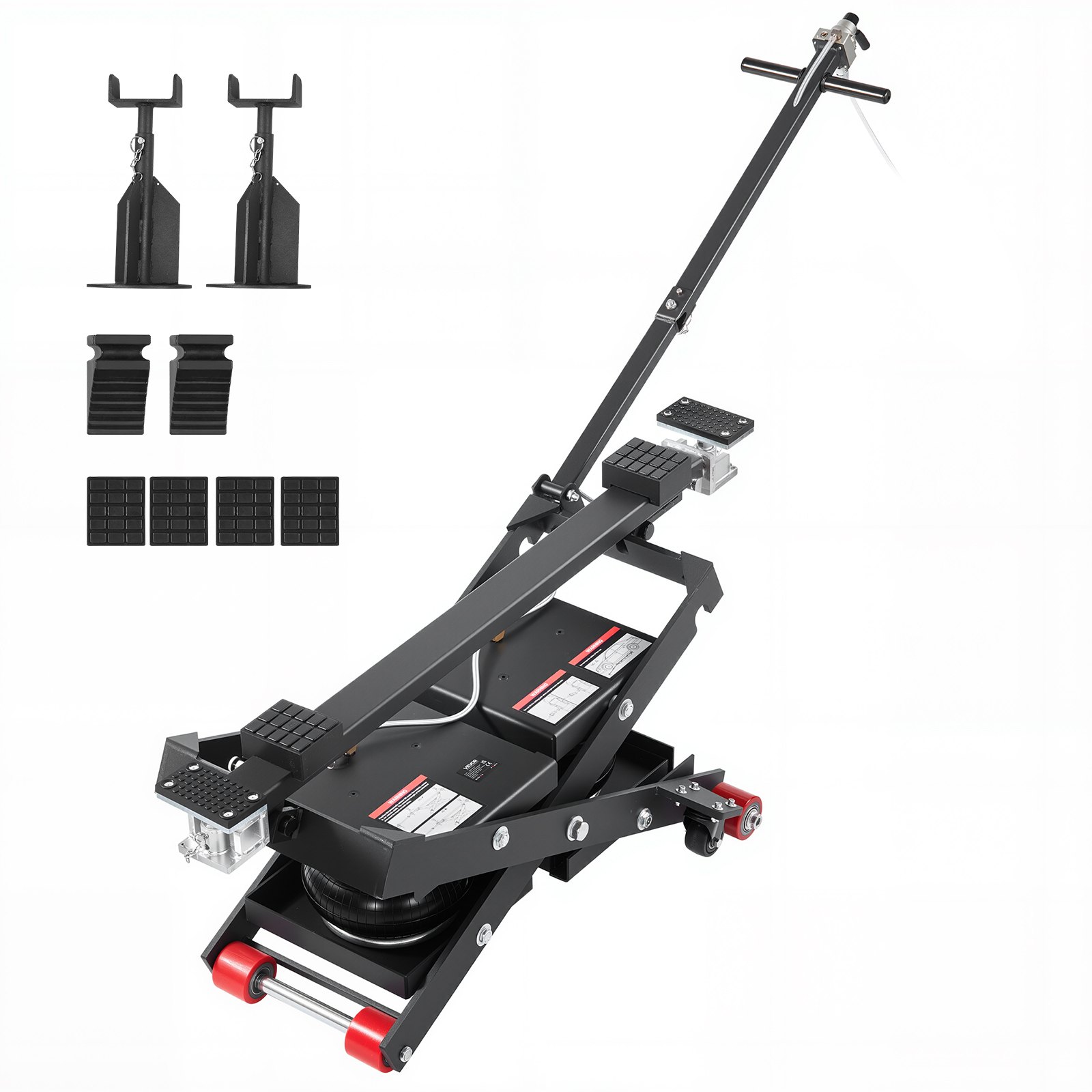 VEVOR Air Tragbare Hebebühne 3 t Tragkraft, max. 55 cm Hubhöhe, verstellbare tragbare Lufthebebühne mit Airbag & Stützfüßen & Radkeilen & Gummipads, robust für Limousinen, SUVs und Pickups