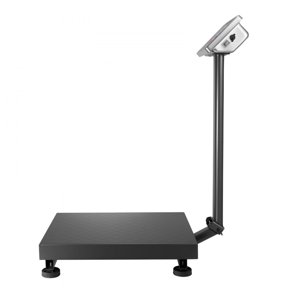 VEVOR Digitale Plattformwaage, 300 kg Tragkraft, 50 g hohe Genauigkeit, elektronische Bodenwaage mit LB/KG, Tara, Preisrechner, AC/DC-Stromversorgung, geeignet für Gepäck, Versand, Pakete, Porto