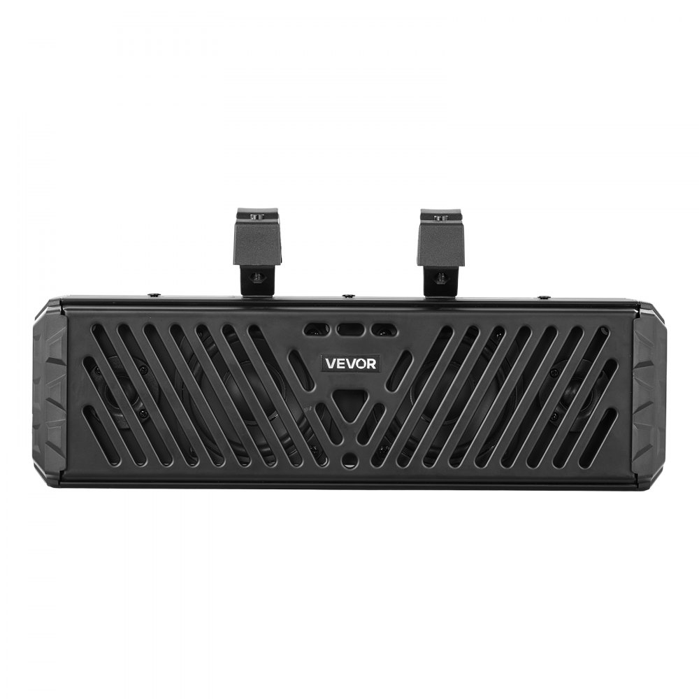 VEVOR UTV Soundbar mit 2 Hochtönern und 2 Mitteltieftönern 44 cm für Golfcarts, ATVs und Boote, Unterstützt Bluetooth, USB, AUX-IN und RF-Fernbedienung, mit RGB-Mehrfarbenbeleuchtung, IP65-Schutzart