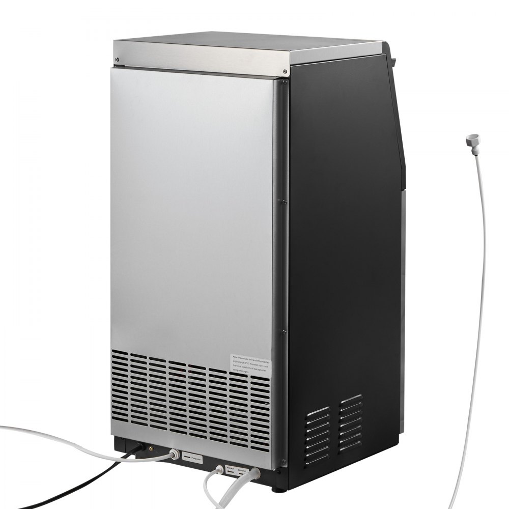 VEVOR Kommerzielle Eismaschine 54 kg/Tag, Eiswürfelbereiter mit 14 kg Eisvorratskapazität, Eiswürfelmaschine aus Edelstahl mit LED-Anzeige und Selbstreinigung, Ideal für Restaurant, Café und Bar