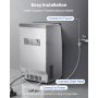 VEVOR Gewerblicher Eiswürfelbereiter 36 kg/Tag, Eiswürfelmaschine mit 6 kg Eisvorratskapazität, Edelstahlgehäuse Eismaschine mit LED-Anzeige & Selbstreinigung & Einfachem Wasserzulauf, für Restaurant