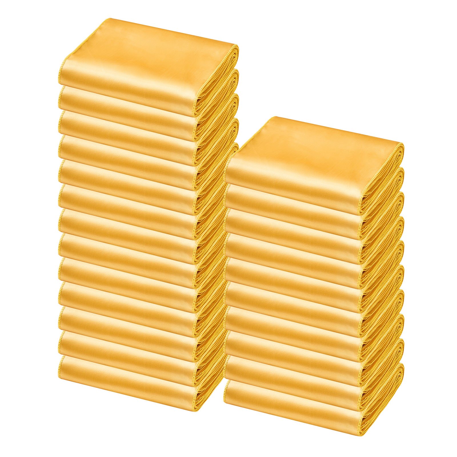 VEVOR Stretch-Stuhlschärpen mit Schleifen aus Spandex, Stuhlhussen & Stretch-Stuhlschärpen, Elastische Stuhlbänder, Passende Stuhldekoration für Hochzeiten, Partys und Feste (50 Stück, Gold)