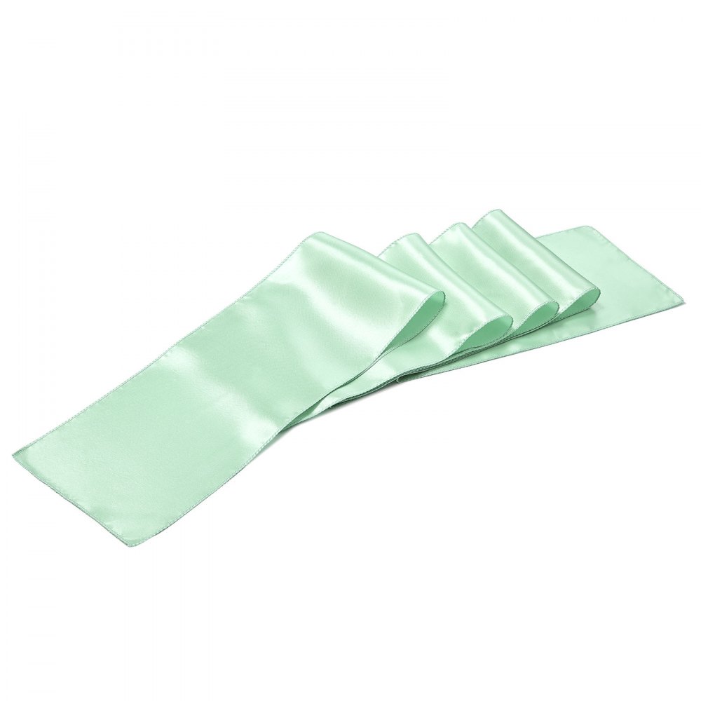 VEVOR Satin-Stuhlschärpen mit Schleifen (275x17 cm) 100 x Stuhlbänder zum Binden, Stuhlbänder für Hochzeiten Partys Bankett Dekorationen Veranstaltungen Bankettstuhlbezüge, Stuhlschleifen Grün
