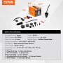 VEVOR Automotive Smoke Machine Leak Detector, EVAP Smoke Machine Leak Tester with Built-in Air Pump, Pressure Gauge & Flow Meter, Dual-Mode Diagnostic Leak Detector for Vacuum, Fuel, Pipeline Testing