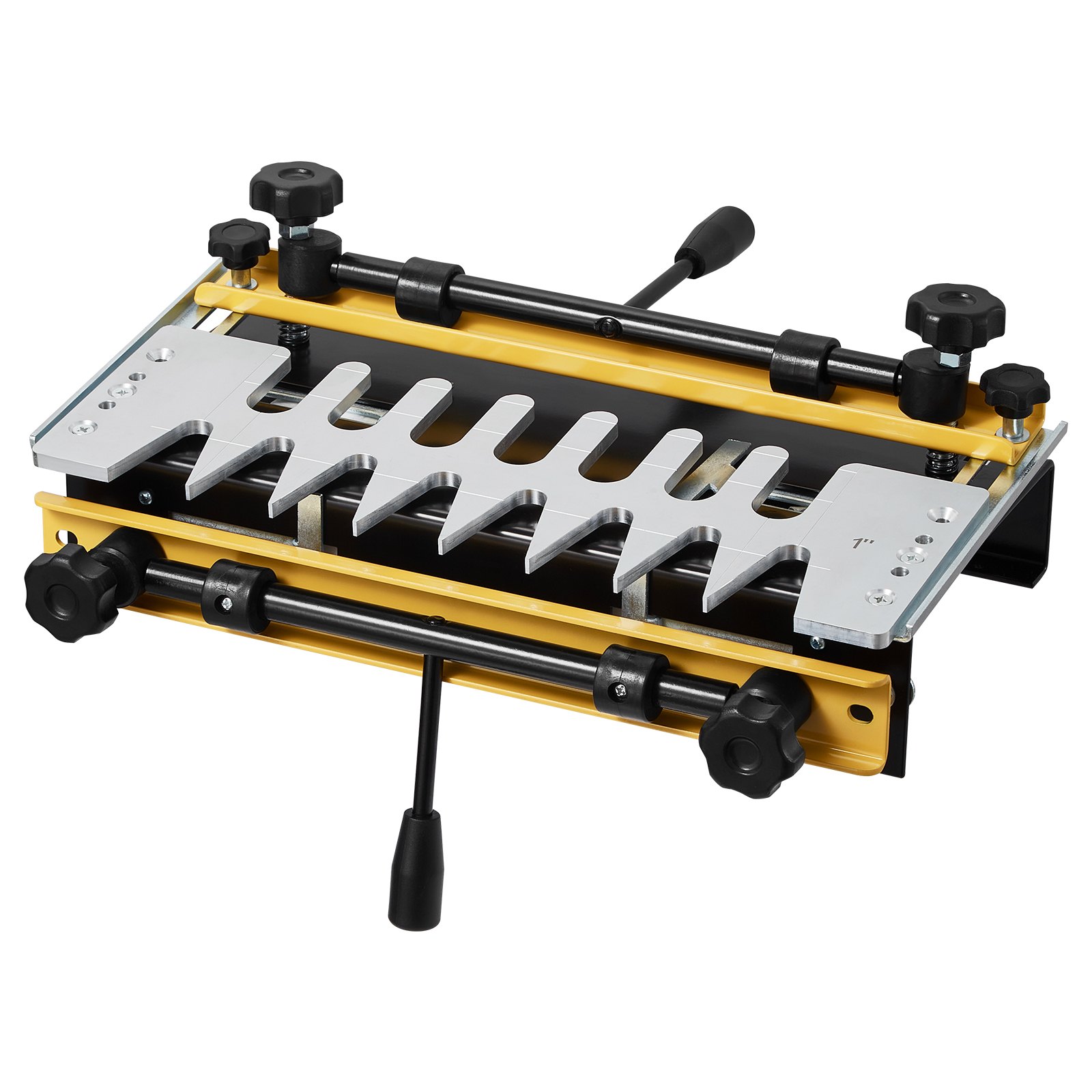 VEVOR Zinkenfräsmaschine, 31 cm Breit, Zinkenfräsgerät mit 4 Fräsern & 3 Schablonen, Zinkenfrässchablone, Präzise Ausrichtung, Werkzeug für Zapfenverbindungen in Möbel- & Schrankherstellung