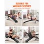 VEVOR Sit Up Bank, gebogene Bauchmuskelbank 5-stufig Höhenverstellbar (1425x470x675 mm) Rückentrainer (226 kg belastbar) für Heimtraining im Fitnessstudio Krafttraining Ganzkörpermuskeltraining