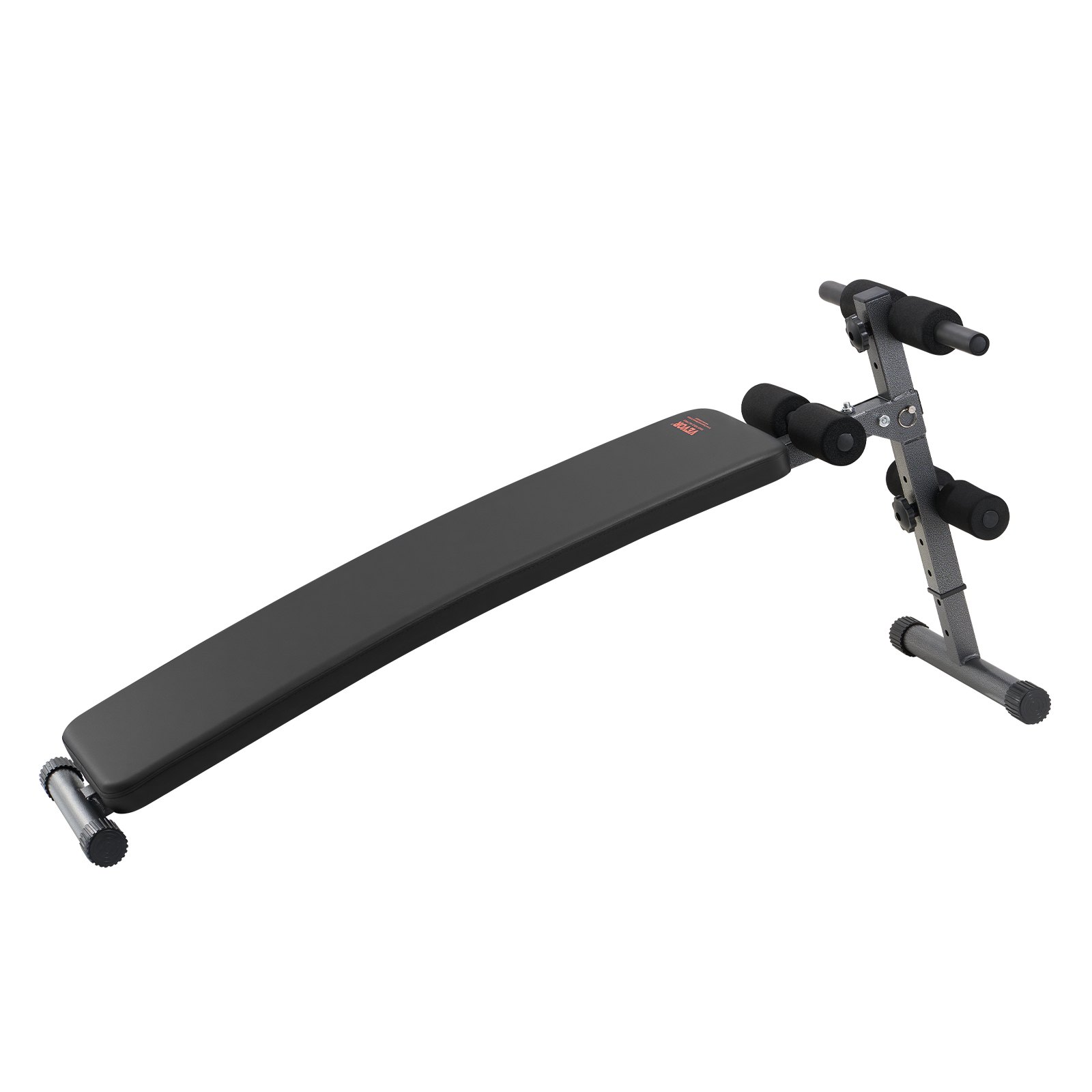 VEVOR Sit Up Bank, gebogene Bauchmuskelbank 5-stufig Höhenverstellbar (1425x470x675 mm) Rückentrainer (226 kg belastbar) für Heimtraining im Fitnessstudio Krafttraining Ganzkörpermuskeltraining