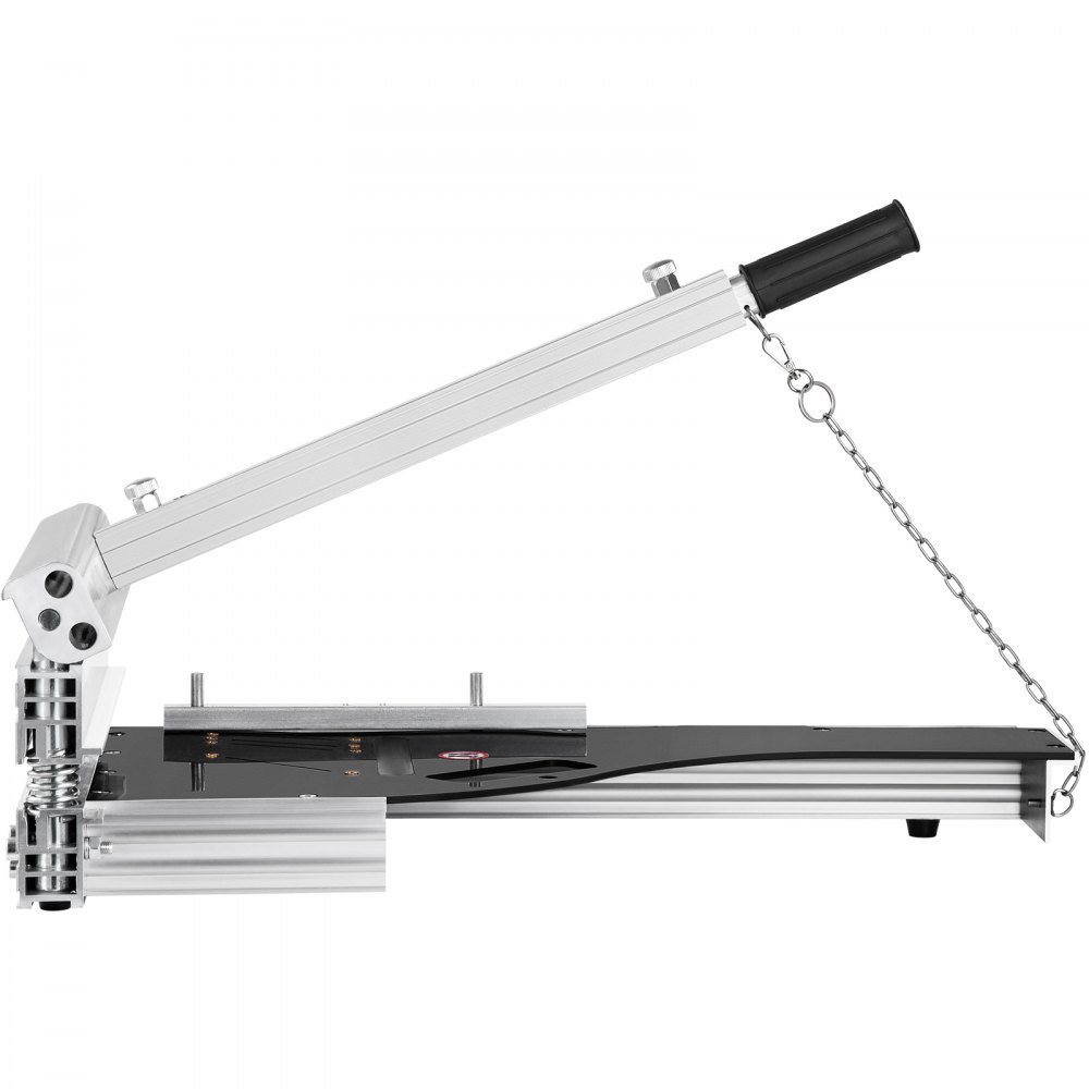 VEVOR Laminatbodenschneider 23 cm Schnittlänge Parkettschneider, 15 mm Schnittdicke Laminatschneidegerät, 0° - 45° Schneidewinkel Teppichfliesen, Schwarz & Weiß Laminatknacker für Baustellen usw.