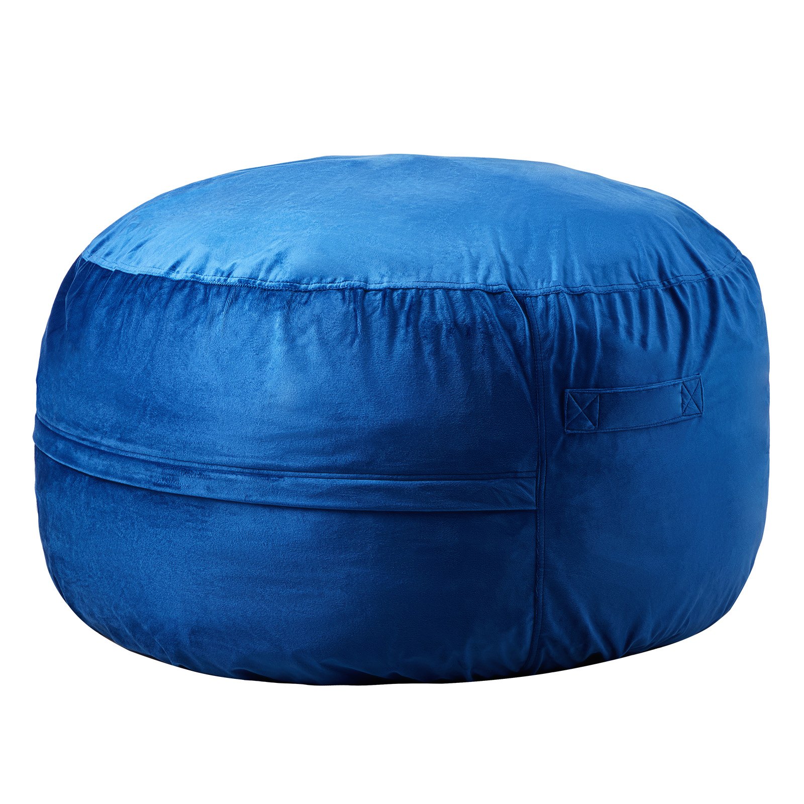 VEVOR runder Sitzsack Sitzkissen Bean Bag Gaming (89 x 89 x 56 cm) mit abnehmbarem & waschbarem Bezug, 25D Memory Foam gefüllt mit holländischem Samt, Sitzsack für Schlafzimmer Spielzimmer, Blau