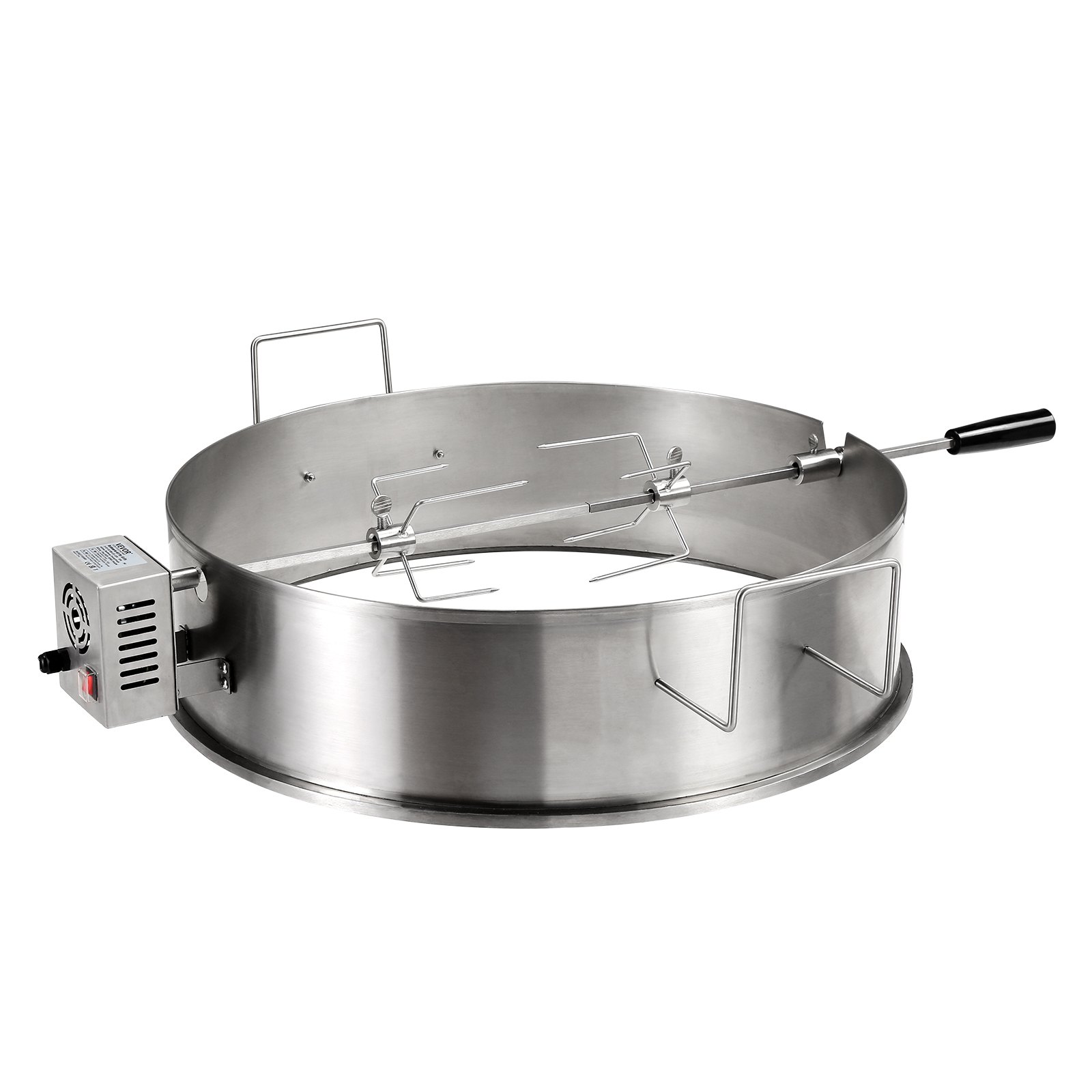 VEVOR BBQ Rotisserie Ringsatz 56cm Drehspieß Edelstahl Drehgril Holzkohlegrill