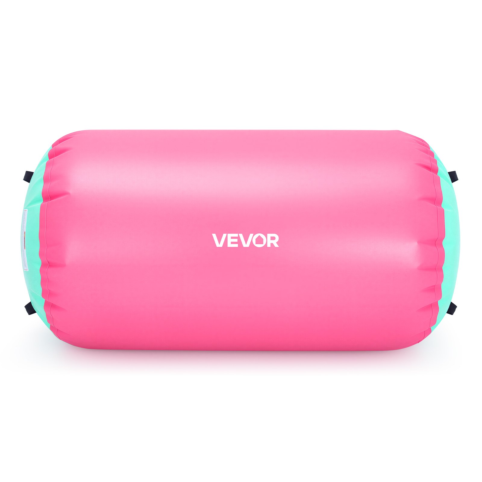 VEVOR Airtrack Rolle 120 x 75 cm Aufblasbare Turnrolle mit Pumpe Pink, für Turnhallen, Schulen, Vereine und Gärten, 200 kg Tragkraft, Einstellbarer Luftdruck, Silikongriffe, Schlauch und Tasche
