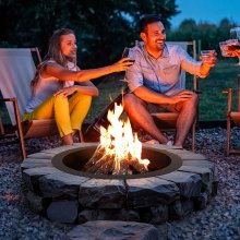 VEVOR Feuerstelle Feuerring Feuerschale Lagerfeuer Metall Ø914,4mm Garten Terrasse