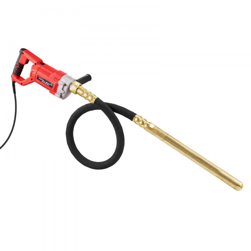 VEVOR Hand-Betonrüttler, 800 W elektrischer Rüttler 4000 U/min, elektrisches Betonrüttlerwerkzeug mit 1,5 m Schaftstange, tragbarer Bleistift-Zementrüttler zum Entfernen von Luftblasen und Mischen von Beton