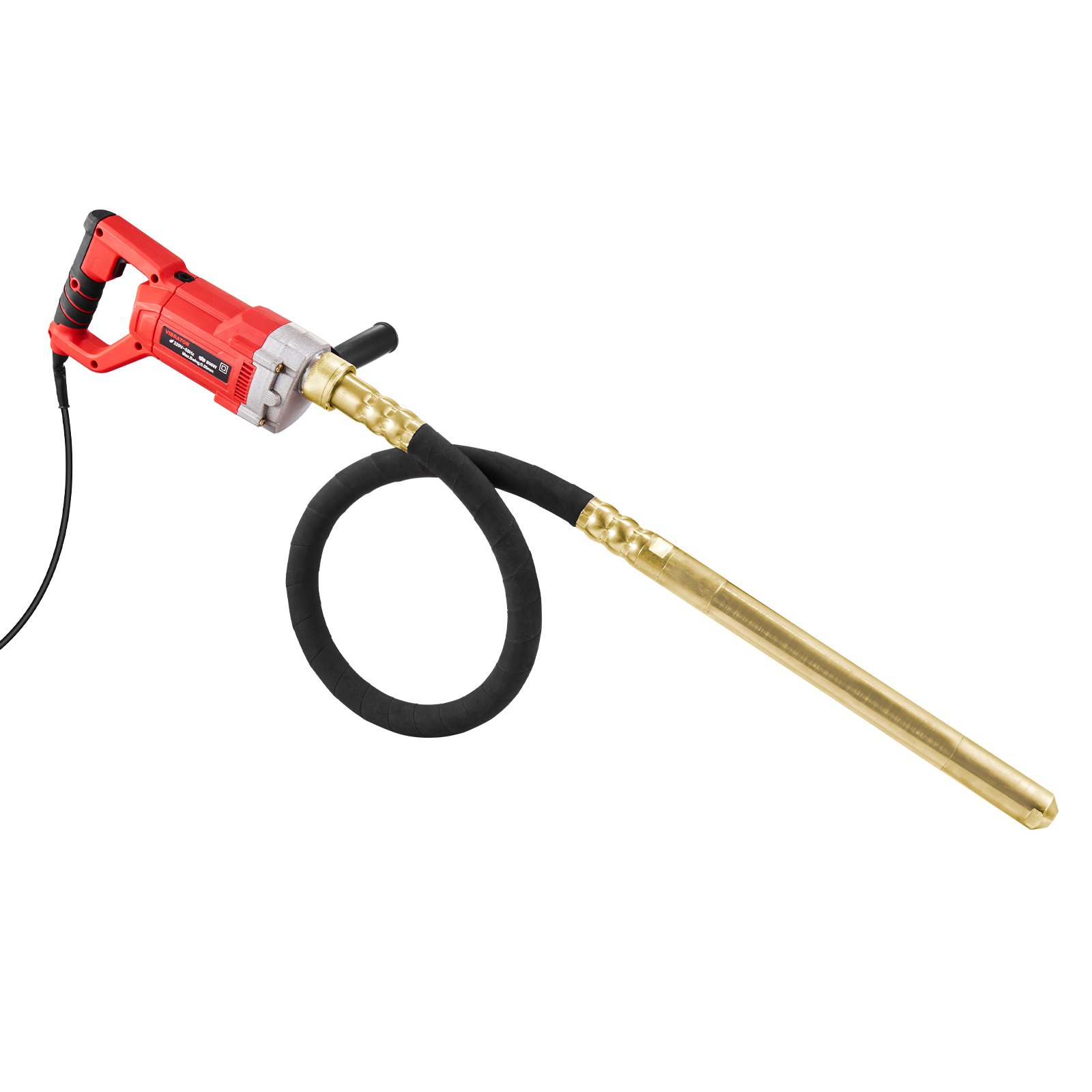VEVOR Hand-Betonrüttler, 800 W elektrischer Rüttler 4000 U/min, elektrisches Betonrüttlerwerkzeug mit 1,5 m Schaftstange, tragbarer Bleistift-Zementrüttler zum Entfernen von Luftblasen und Mischen von Beton