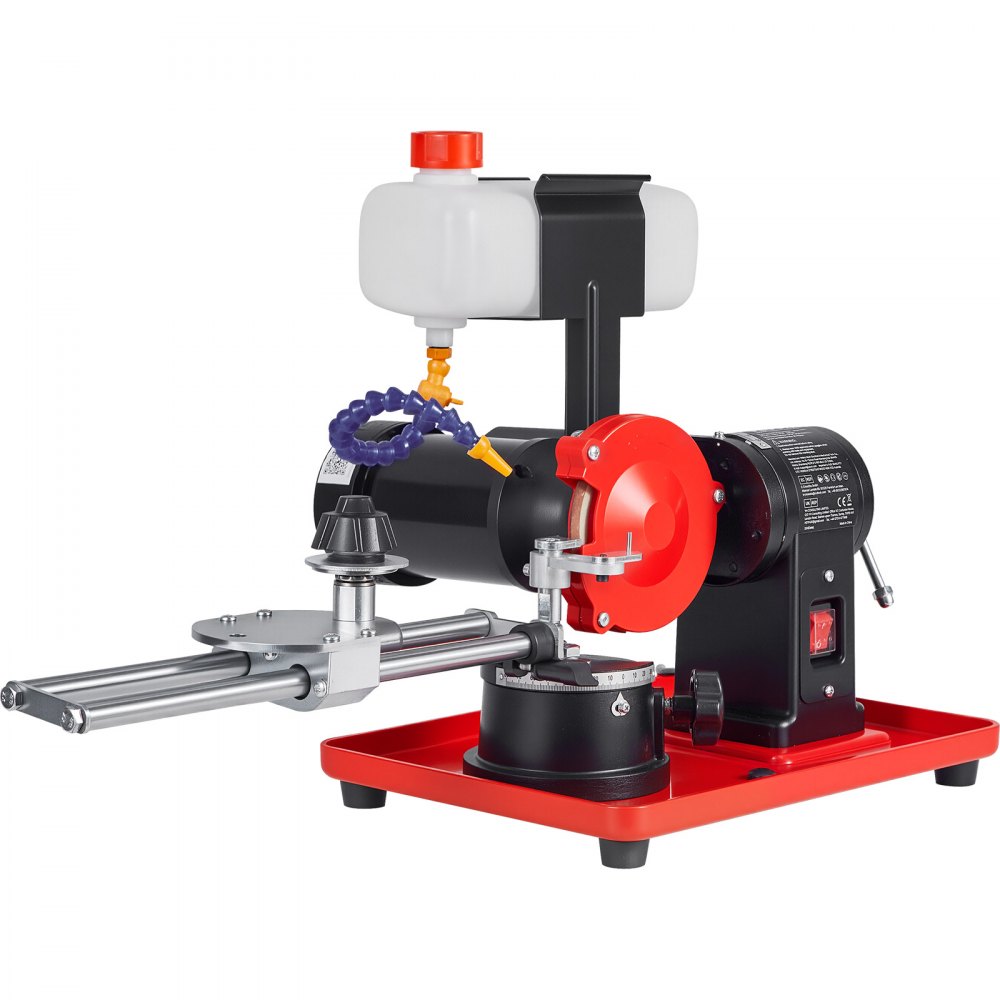 VEVOR 370W Sägeblattschärfgerät, 2890 U/min Kreissägeblattschleifer mit 125 mm Schleifscheibe, Elektrische Schärfmaschine mit Wassertank für 80-700 mm Sägeblätter, Blattschärfer für Holzbearbeitung