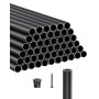 VEVOR Geländerstab, 51er-Set, φ19x914 mm Aluminium-Treppenbaluster, Zierstab, runder Stab, Hohldeckgeländer mit Geländerkappen und Schrauben für Treppen, Veranda, Terrasse, Zaun, schwarz