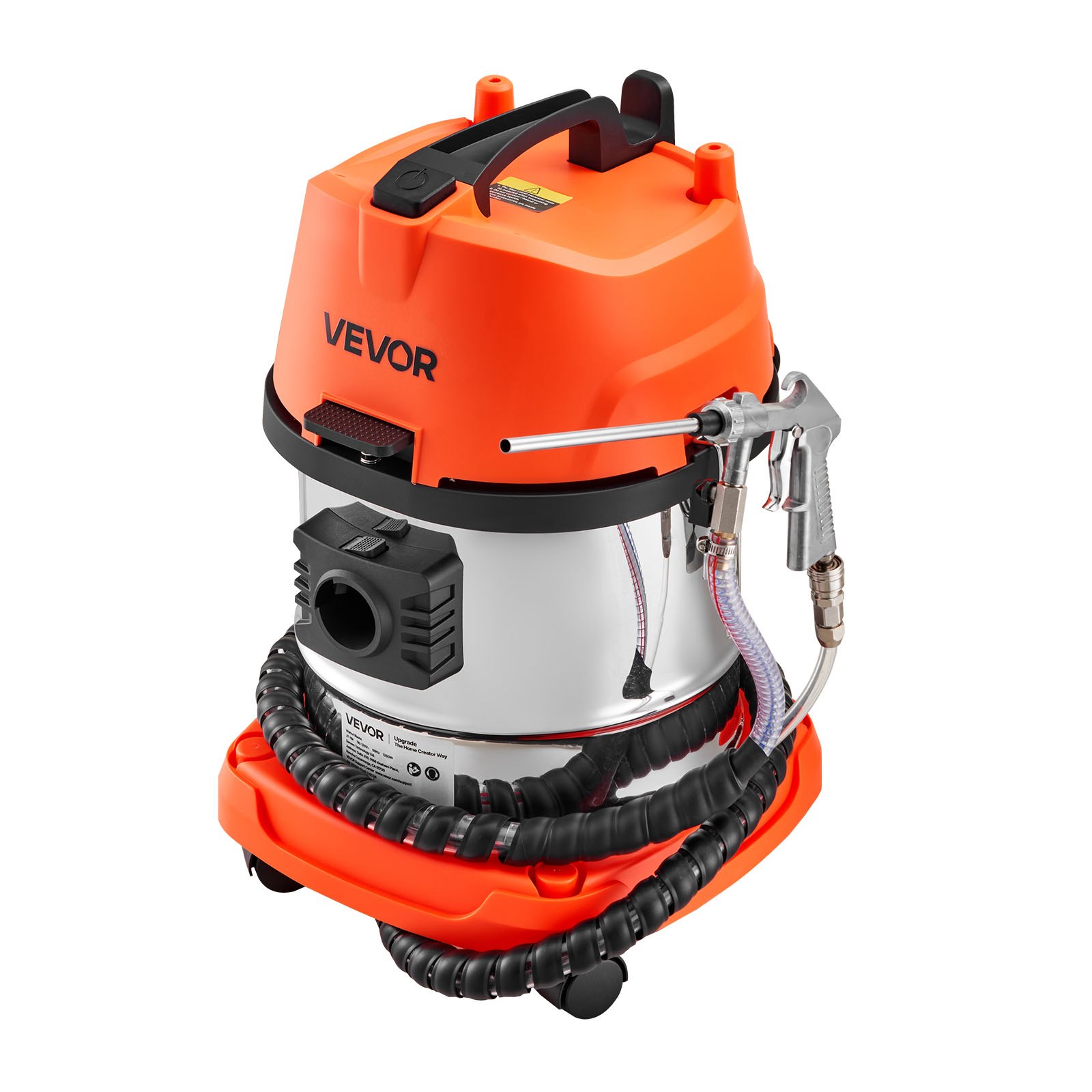 VEVOR Walnuss Strahlgerät, 13 L, 1200 W, Mobiles Sandstrahlgerät zur Entkohlung von Ansaugkrümmern & Ventilen, Sandstrahlmaschine – mit 2,5 kg Walnussschalen-Strahlmittel & 23 Adaptern