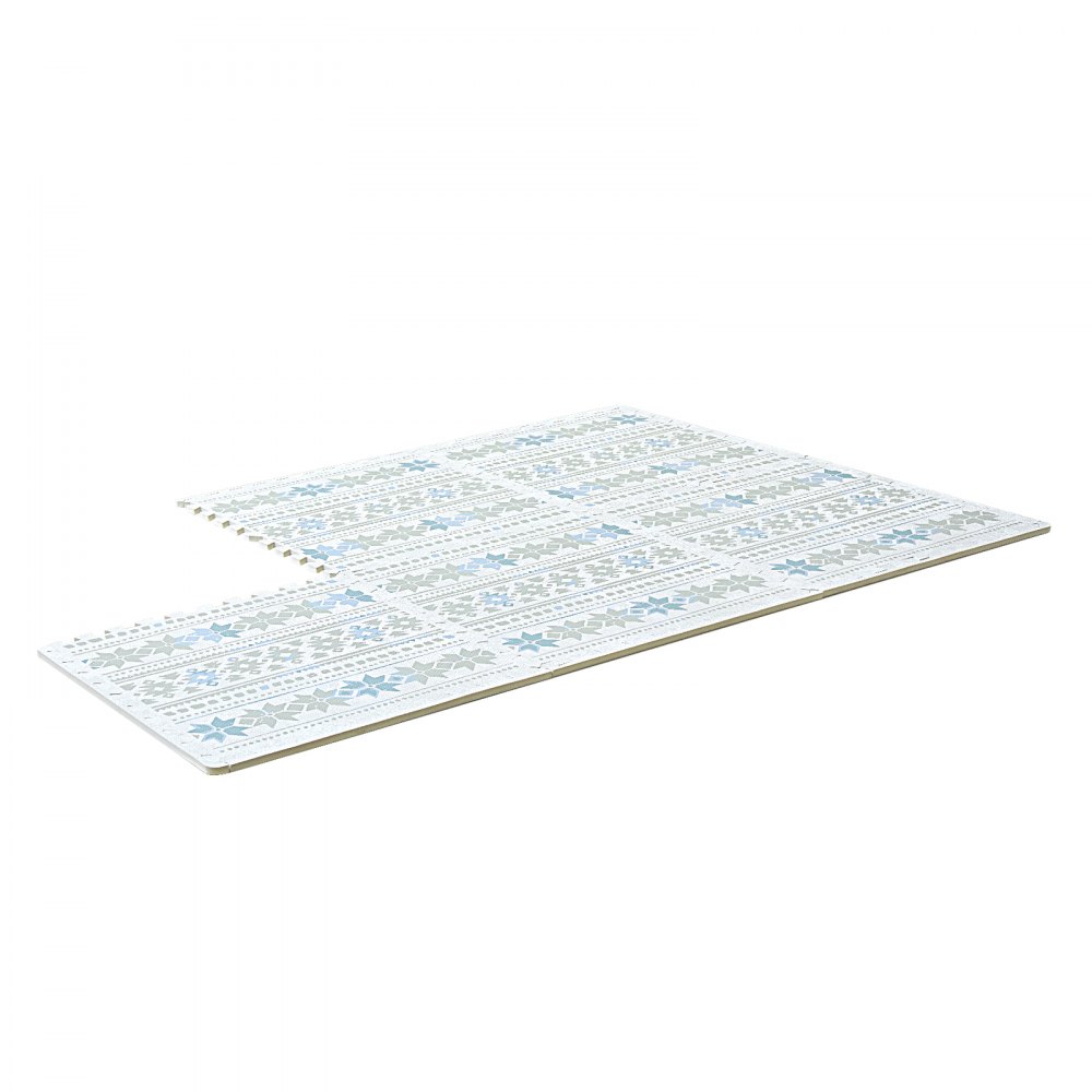VEVOR Spielmatte für Kinder 6 Stk. Spielmatte mit EVA-Schaum, 61 x 61 cm Puzzle-Spielmatte mit 24 Quadratfuß Fläche, ineinandergreifende Kleinkindermatten für Spielzimmer Kinderzimmer Hellgrau