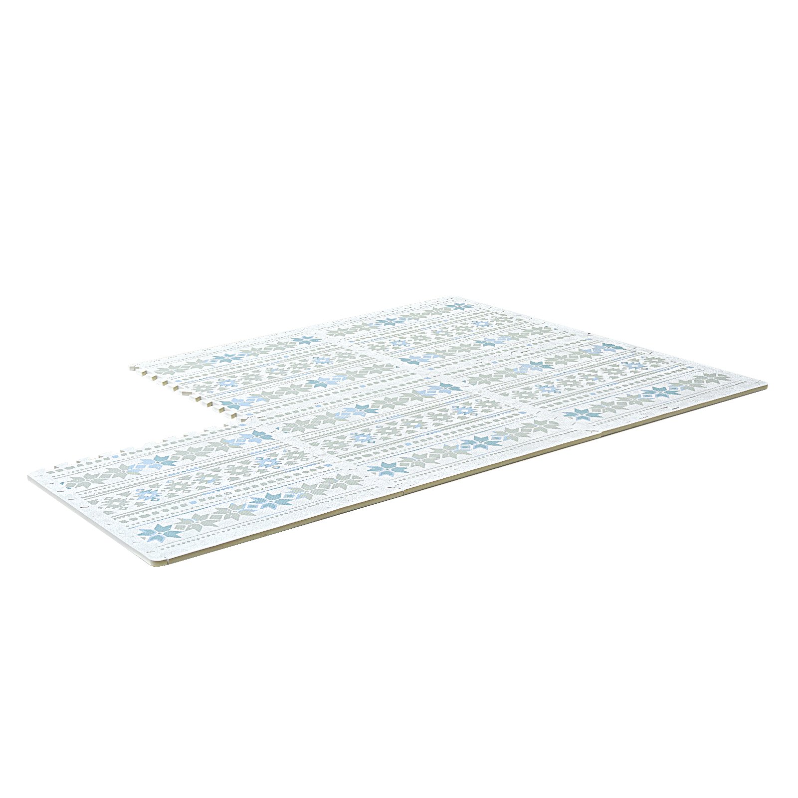 VEVOR Spielmatte für Kinder 6 Stk. Spielmatte mit EVA-Schaum, 61 x 61 cm Puzzle-Spielmatte mit 24 Quadratfuß Fläche, ineinandergreifende Kleinkindermatten für Spielzimmer Kinderzimmer Hellgrau