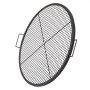 VEVOR X-Marks Feuerstellen-Grillrost, Φ 910 x 25 mm Lagerfeuer-BBQ-Grillrost aus Stahl mit Griff und Stütz-X-Draht, Tragbares Camping-Kochgeschirr für Partys und Zusammenkünfte im Freien, Schwarz