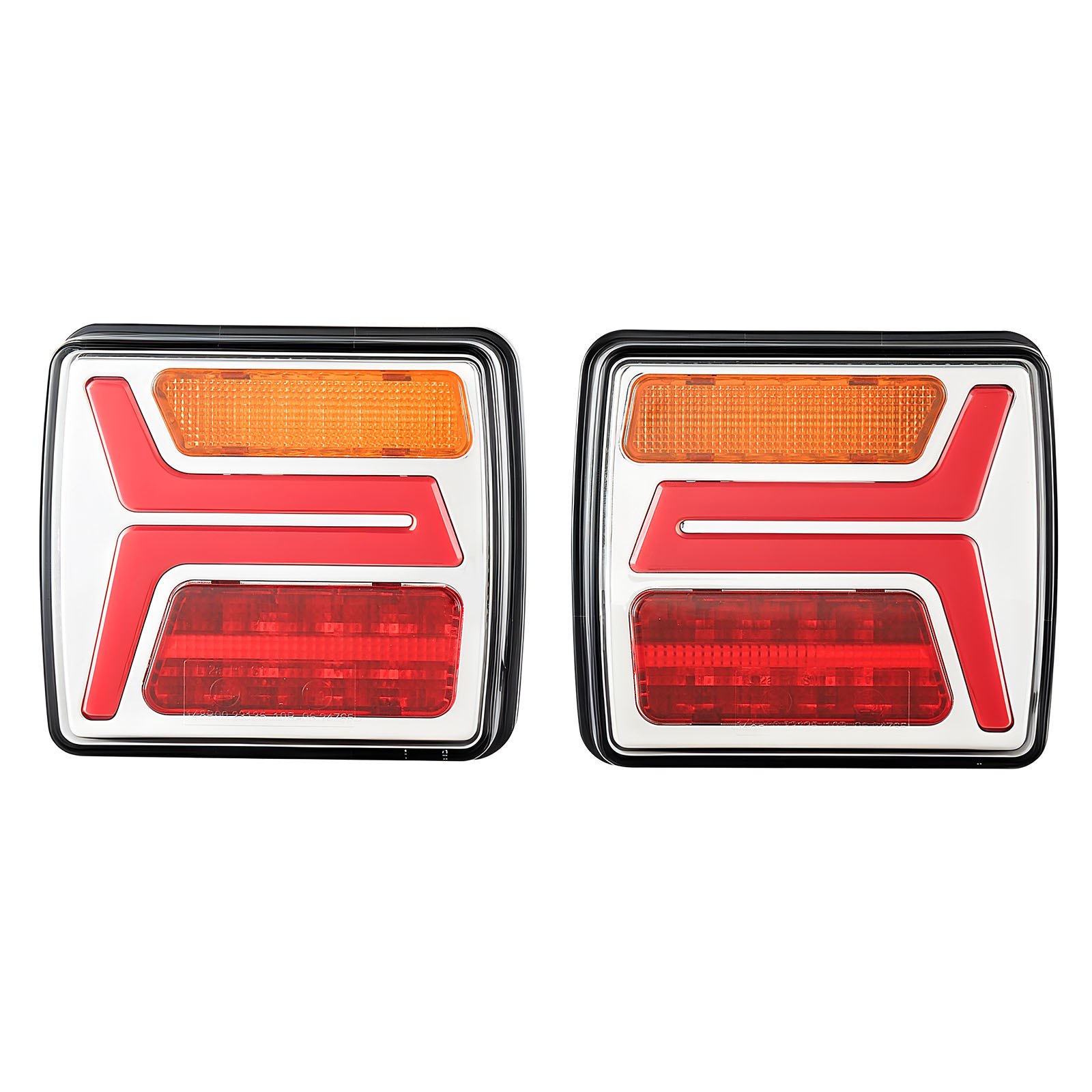 VEVOR Trailer Lights, 2PCS 12V Square LED Trailer Tail Lights Kit with Stop Brake Turn Tail License Plate Lamp, Waterproof Tow Lighting Kit with Wiring Harness for Boat Truck Camper RV Snowmobile Bus