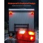 VEVOR Anhängerlichter Anhängerleuchten 2 Stk. mit 6 Modi (Bremslicht/Blinker/Rücklicht/Kennzeichen/Rückfahrscheinwerfer/Nebelscheinwerfer), Anhängerbeleuchtungsset mit Kabelbaum für Lkw