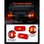 VEVOR Anhängerlichter Anhängerleuchten mit 6 Modi (Bremslicht/Blinklicht/Rücklicht/Kennzeichenleuchte/ Rückfahrscheinwerfer/Nebelscheinwerfer), Anhängerbeleuchtungsset mit Kabelbaum für Lkw